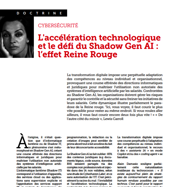 L'accélération technologique et le défi du Shadow Gen AI : l’effet Reine Rouge